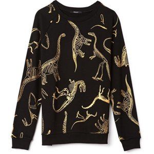 Forever 21 Gold Dinosaur Sweater